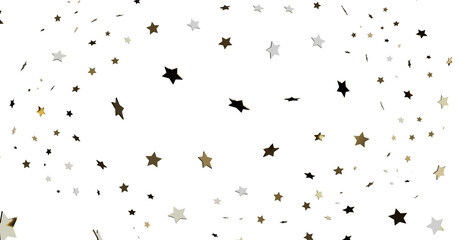 Gold and Silver Star Confetti