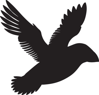 recommend clip art: flying puffin bird silhouette design vector art illustration