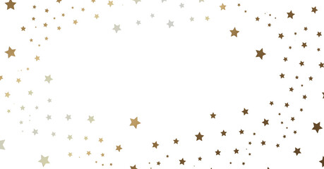 Gold and Silver Stars Scatter Background
