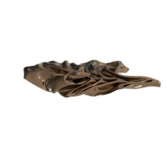 Abstract Brown Draped Fabric