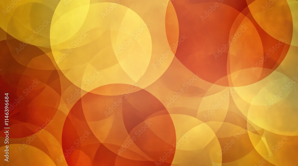Aufkleber A vibrant abstract background featuring warm colors and overlapping circular shapes.