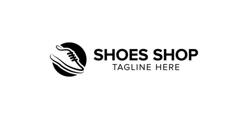 Simple shoes shop logo vector. Modern shoes shop icon.