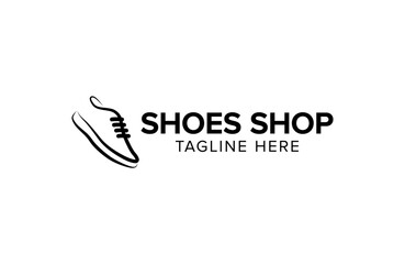 Simple shoes shop logo vector. Modern shoes shop icon.