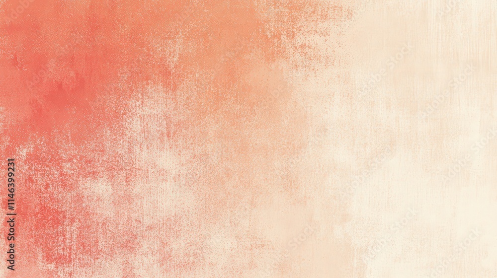Poster a retro gradient background that transitions from warm red to soft peach, lightly textured with a gr
