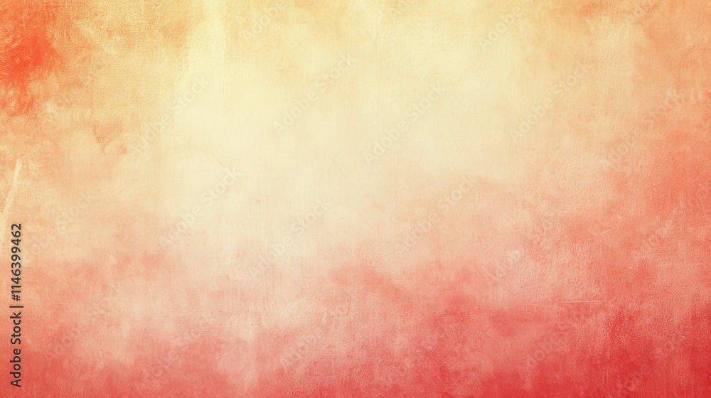 Poster a retro gradient background that transitions from warm red to soft peach, lightly textured with a gr