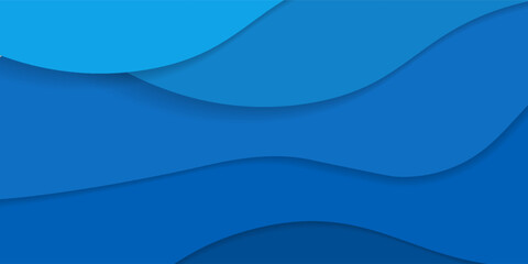 Blue gradient wave abstract background. vector illustration