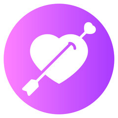 bow and arrow gradient icon