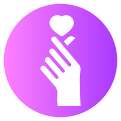 hand gradient icon