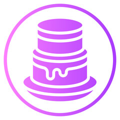 birthday cake gradient icon