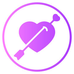 bow and arrow gradient icon