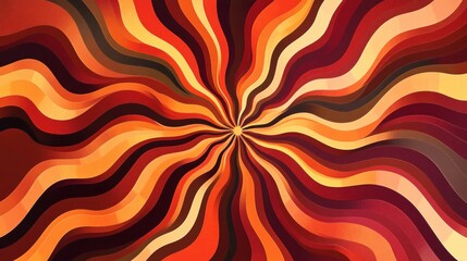 A vibrant abstract design with swirling warm colors creating a dynamic, energetic pattern.