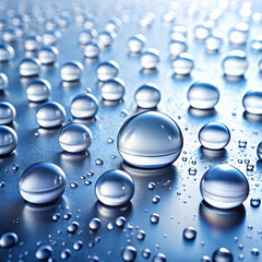 water droplets on white background