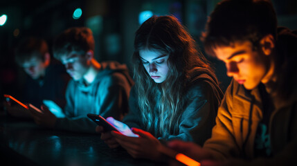 Screen Addiction	- Teenagers Addicted to Cell Phones for Digital Lifestyle Concepts

