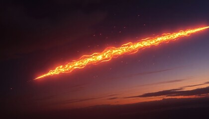 4K HD Wallpapers Massive Glowing Meteor Racing Across The Sky, Leaving A Trail Of Fire. Desktop Wallpaper HD. HD Backgrounds