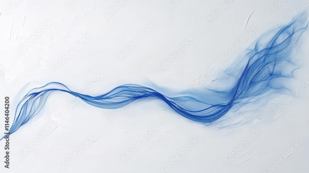 Poster an abstract composition with a smooth white background that features a subtle texture.