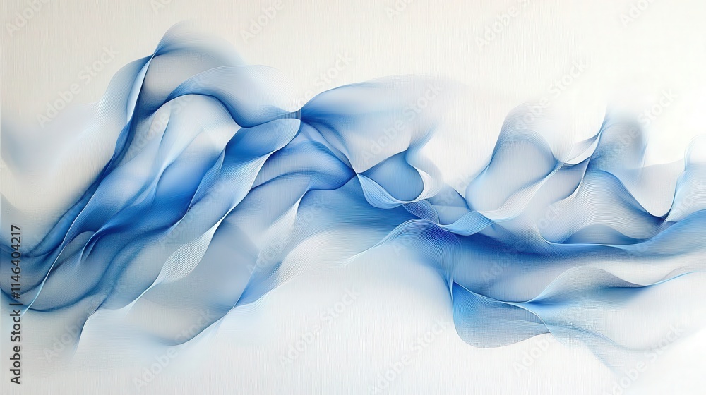 Poster an abstract composition with a smooth white background that features a subtle texture.