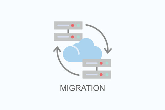Migration Vector, Icon Or Logo Sign Symbol Illustration 