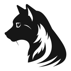 Elegant Silhouette Of A Cat And Dog Vector Illustration