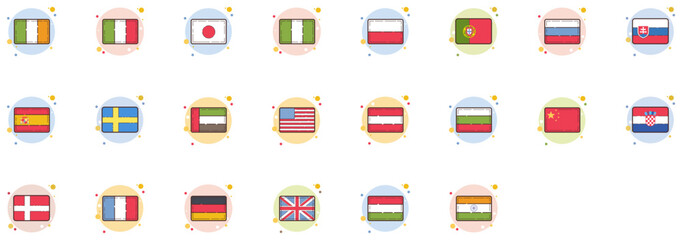 Set of Flags Of Countries icons