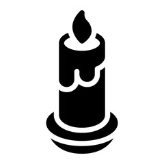 candle glyph icon