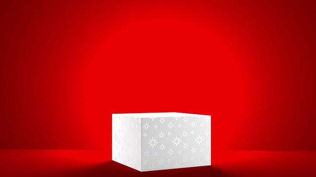 open gift box with light effect as template - 3d rendering 4k