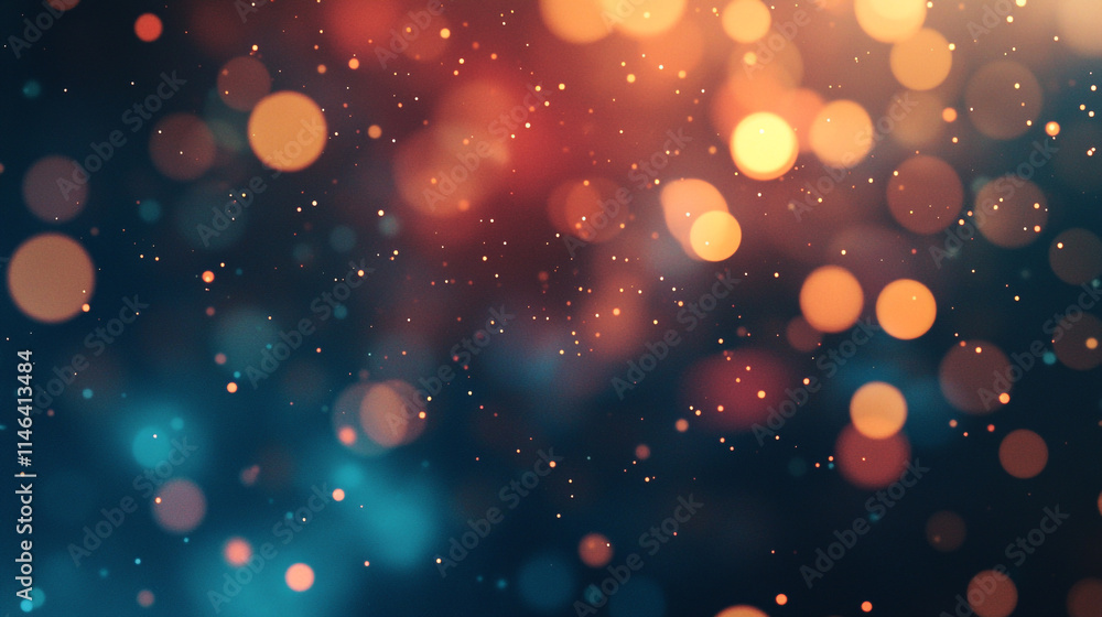 Poster colorful bokeh background with soft lights creating a dreamy atmosphere.