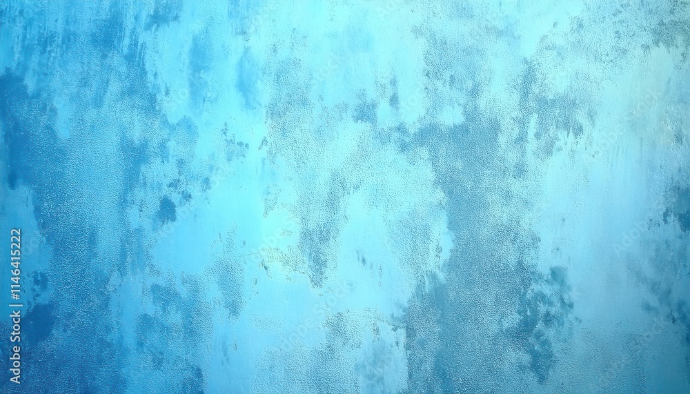 Aufkleber Serene Textured Blue Abstract Background with Frost Like Patterns, Perfect for Minimalistic Design Projects, Website Headers, Art Backdrops, Digital Presentations, and Relaxing Visual Themes