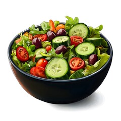 Fresh vegetable salad in a bowl.