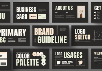 Professional Brand Identity Guidelines Template Layout For Modern Corporate Identity