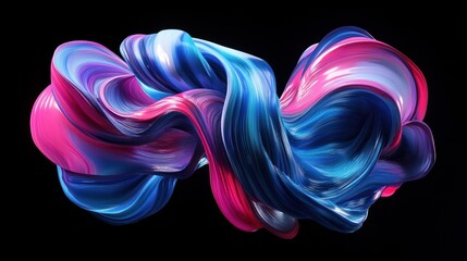 Fototapeta premium A vibrant, swirling abstract design showcasing fluid shapes and colors.