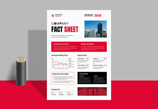 Company Fact Sheet Template