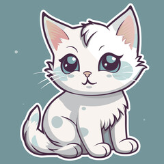 Fototapeta premium Elegant Silhouette Of A kitty Vector Illustration
