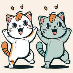 Elegant Silhouette Of A kitty Vector Illustration