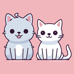 Elegant Silhouette Of A kitty Vector Illustration