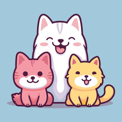 Elegant Silhouette Of A kitty Vector Illustration