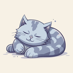 Elegant Silhouette Of A kitty Vector Illustration