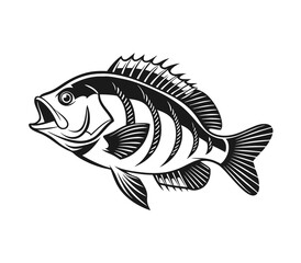 Bluegill Fish Vector Art and Illustration