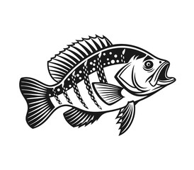 Bluegill Fish Vector Art and Illustration