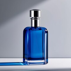 blue perfume bottle