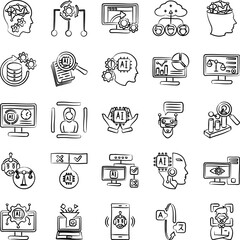 How to use AI 25 icon set in hand drawn style