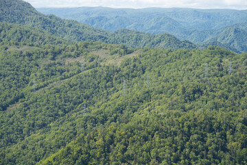Fototapeta premium 北海道札幌市手稲区にある手稲山山頂からの風景