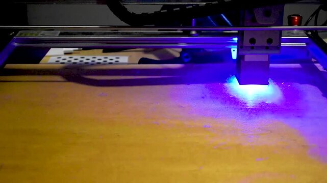 Laser engraving and cutting, using reclaimed wood, upcycling concept