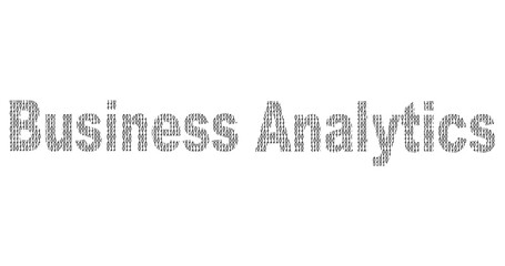 Business Analytics Text in Binary Code Clip