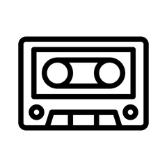 Obraz premium tape recorder line icon