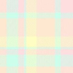 Trim check plaid background, sketching pattern tartan textile. Girl fabric vector texture seamless in light and blanched almond colors.