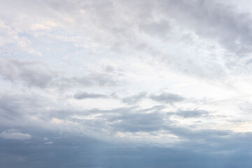 Cloudy Sky Overcast Gray White Blue Nature Background