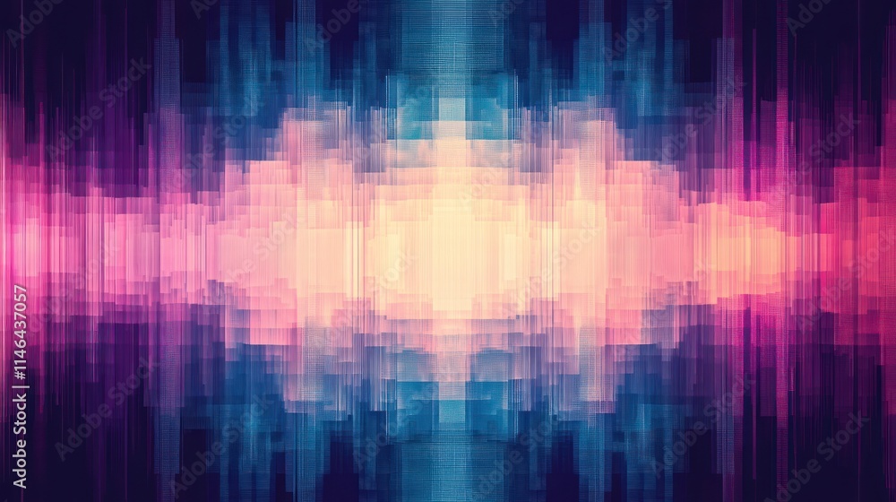 Aufkleber abstract digital artwork featuring vibrant colors and geometric patterns.