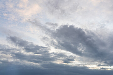 Dramatic Cloudy Sky Gray and White Cloudscape Nature Background