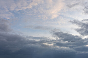 Dramatic Cloudy Sky Gray Blue Hues Nature Background