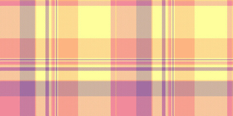 Aged plaid tartan texture, official pattern fabric check. Famous background seamless textile vector in yellow and red colors.